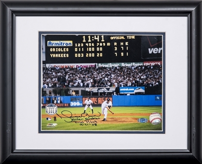 Mariano Rivera Autographed and Inscribed Final Pitch Framed 8x10 Photograph (Steiner)